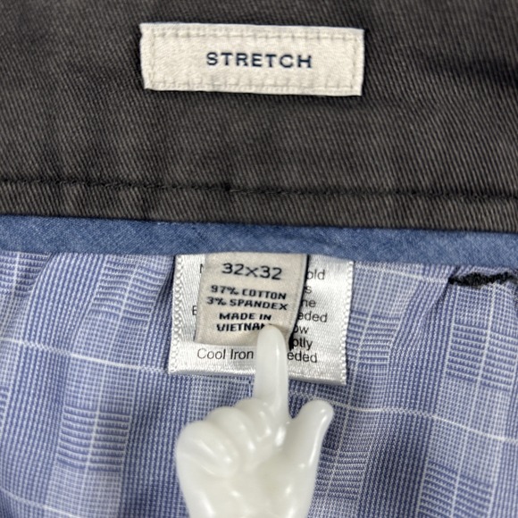 JOSEPH ABOUD Heritage Chino‎ Mens Size 32x32 Dark Gray Stretch, Flat Front NWT - Picture 8 of 12